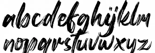 Peteroy Schriftart Kleinbuchstaben