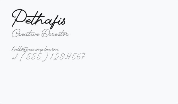 Pethafis Business Card