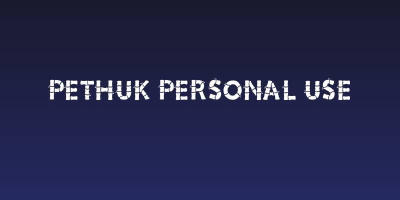 Pethuk Personal Use Social Header