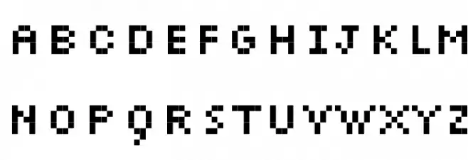 Petiote Schriftart Groß