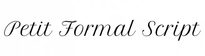 Petit Formal Script  नि: शुल्क फ़ॉन्ट्स डाउनलोड