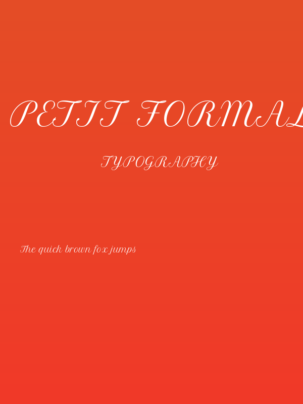 Petit Formal Script Poster