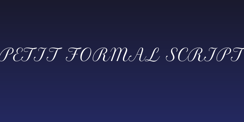 Petit Formal Script Social Header