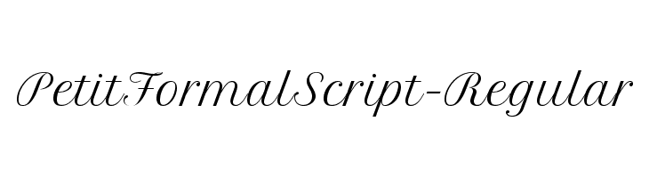 PetitFormalScript-Regular Font