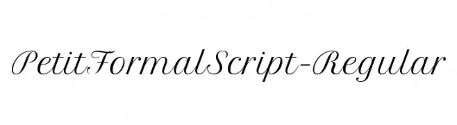 PetitFormalScript-Regular  baixar fontes gratis
