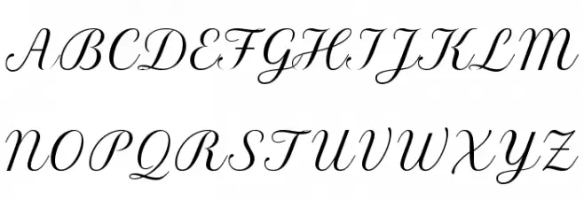 PetitFormalScript-Regular Caratteri MAIUSCOLE