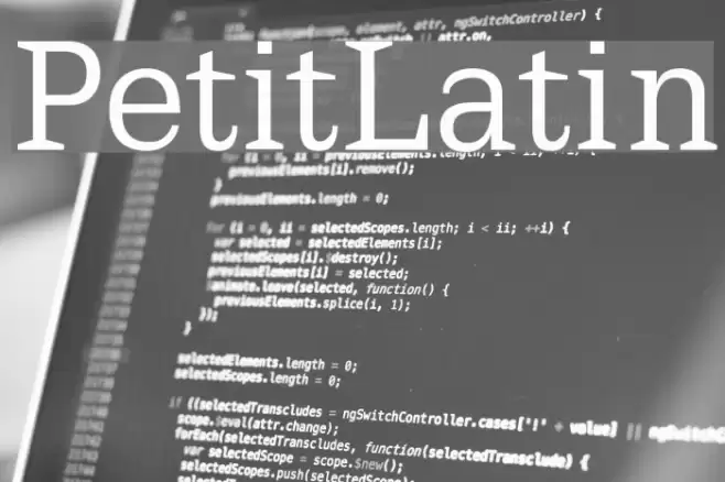 PetitLatin フォント examples