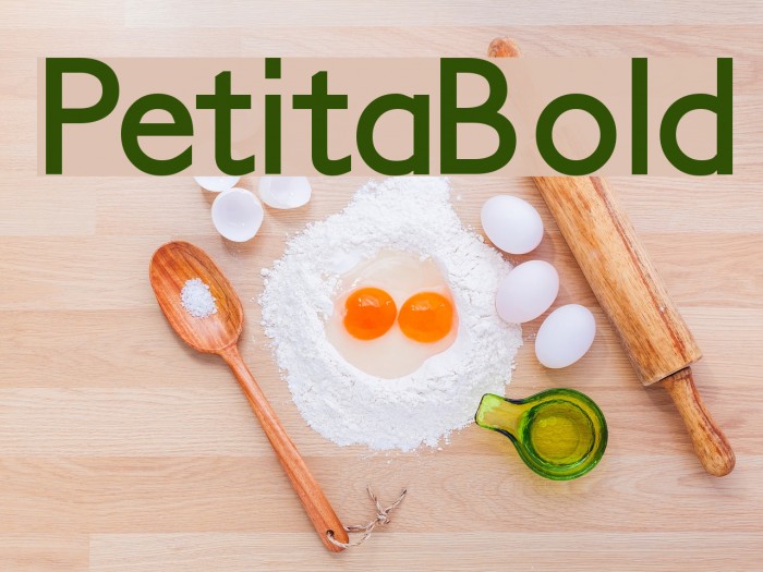 PetitaBold Font examples