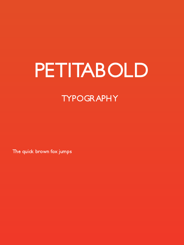 PetitaBold Poster