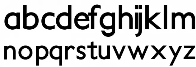 PetitaBold Schriftart Kleinbuchstaben