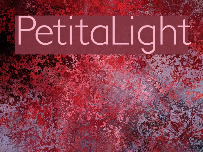 PetitaLight Font examples