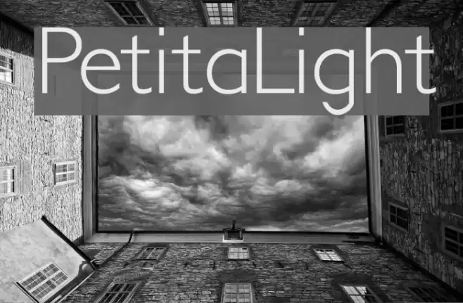 PetitaLight Шрифта examples