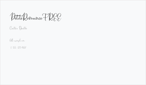 PetiteRomanceFREE Business Card