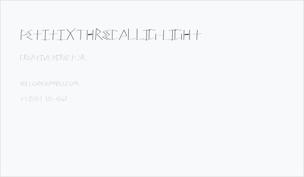 PetitixThreeCallig-Light Business Card