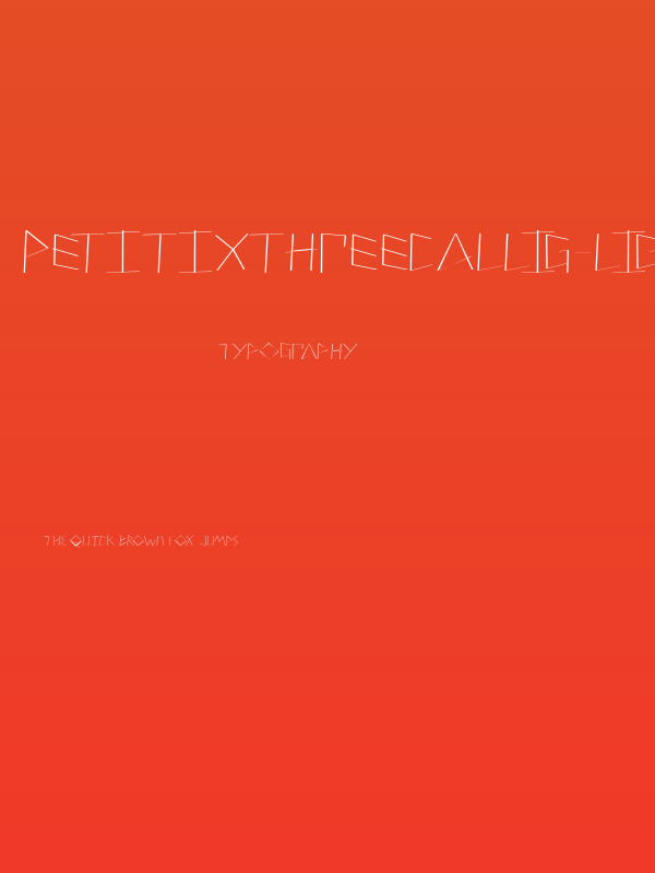 PetitixThreeCallig-Light Poster
