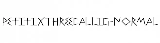 PetitixThreeCallig-Normal  Frei Schriftart Herunterladen