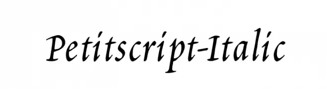 Petitscript-Italic  नि: शुल्क फ़ॉन्ट्स डाउनलोड