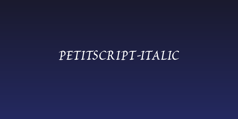 Petitscript-Italic Social Header