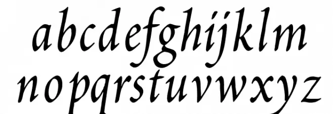 Petitscript-Italic フォント 小文字