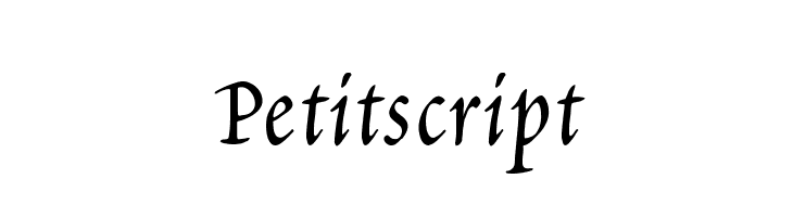 Petitscript  免费字体下载