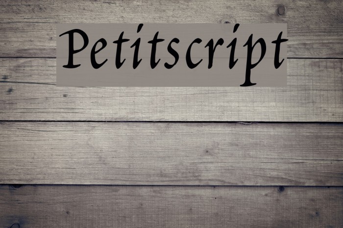 Petitscript フォント examples