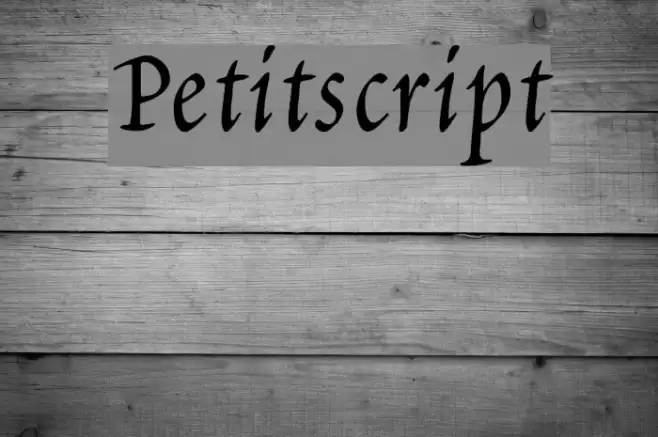 Petitscript フォント examples