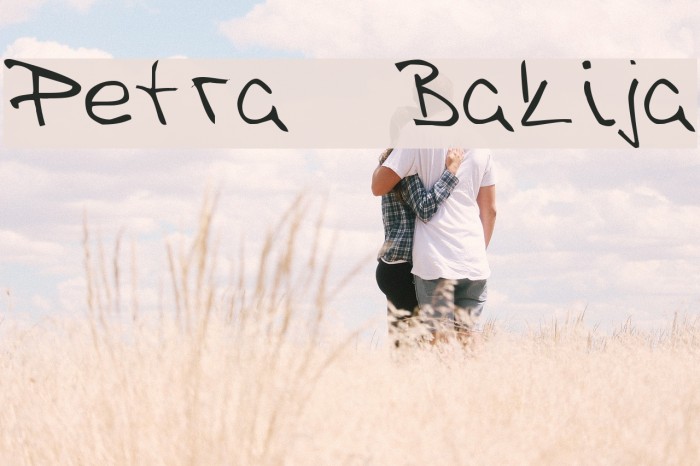 Petra Bakija Font examples