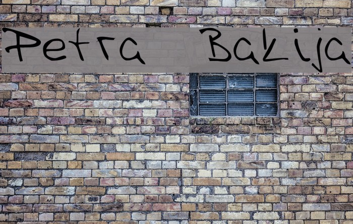 Petra Bakija Font examples