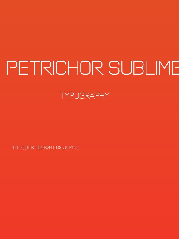 Petrichor Sublimey Poster