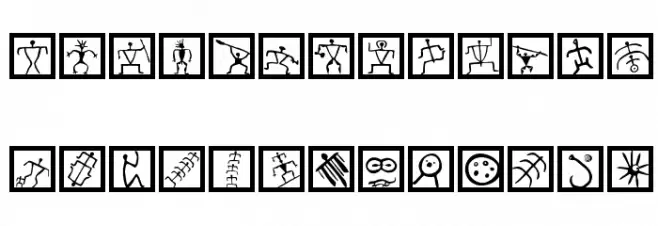 PetroglyphMarks 字体 大写