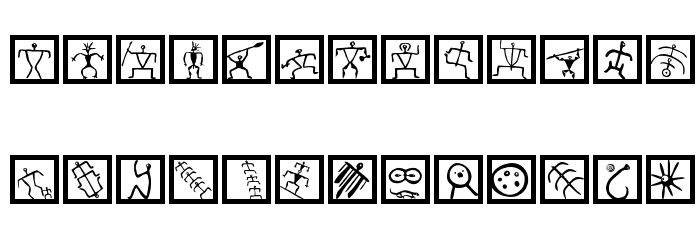 PetroglyphMarks Font LOWERCASE