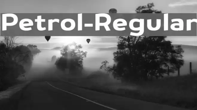 Petrol-Regular Font examples