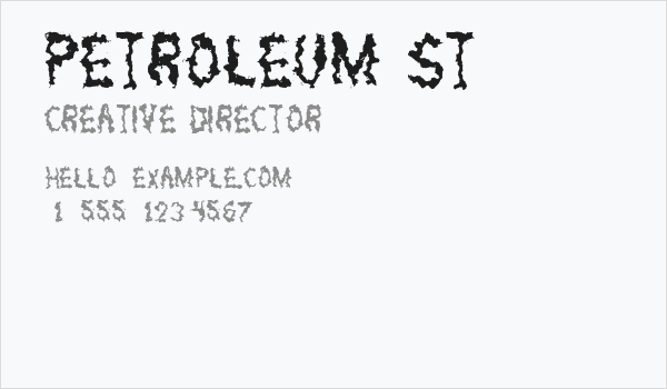 Petroleum St Business Card