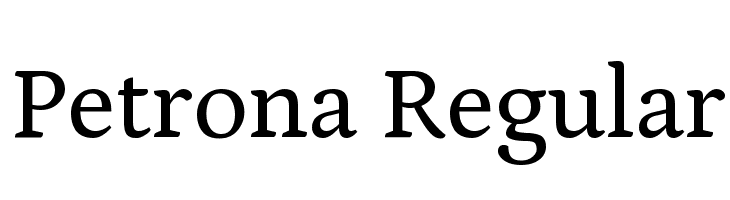 Petrona Regular Font