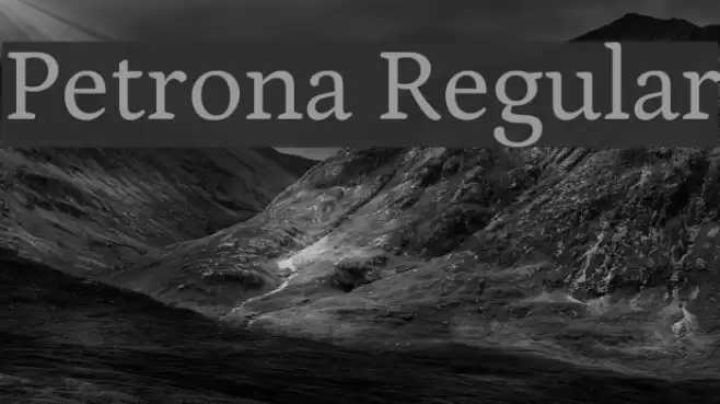 Petrona Regular Font examples