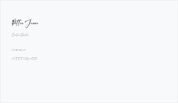 Petter Jenne Business Card