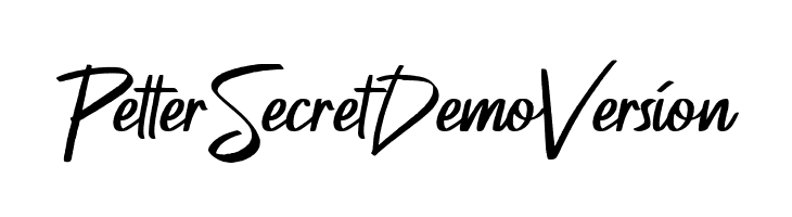 Petter Secret Demo Version  नि: शुल्क फ़ॉन्ट्स डाउनलोड