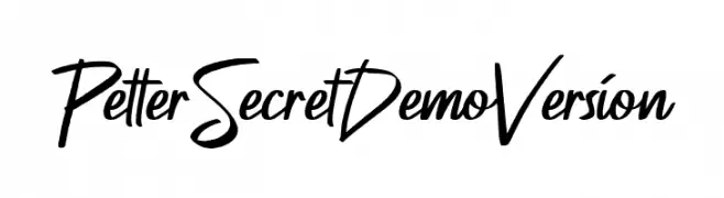 Petter Secret Demo Version  تنزيل الخطوط