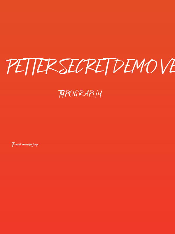 Petter Secret Demo Version Poster