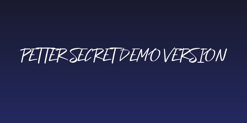 Petter Secret Demo Version Social Header