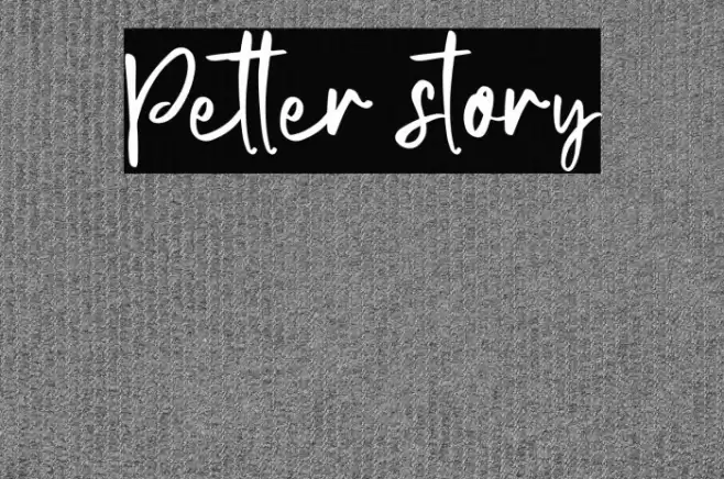 Petter story Font examples
