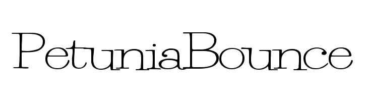 PetuniaBounce  Frei Schriftart Herunterladen