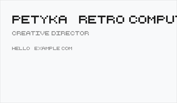 Petyka - Retro Computer___SHORT Business Card