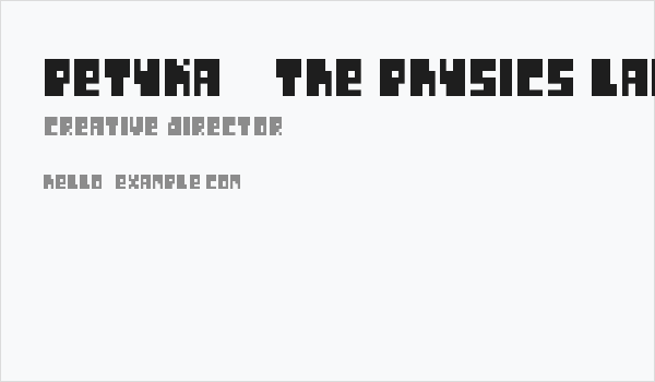 Petyka - The Physics Lab___SHORT Business Card