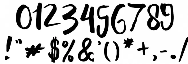 Peudada Regular Font OTHER CHARS