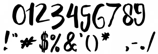 Peudada Regular Font OTHER CHARS