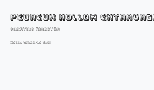 Peureux Hollow Extravagant Regular Business Card