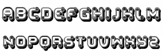 Peureux Hollow Extravagant Regular फ़ॉन्ट लोअरकेस