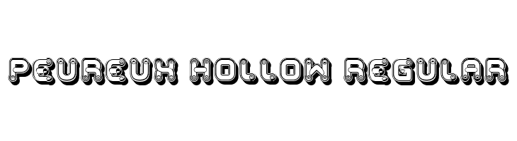 Peureux Hollow Regular  Frei Schriftart Herunterladen