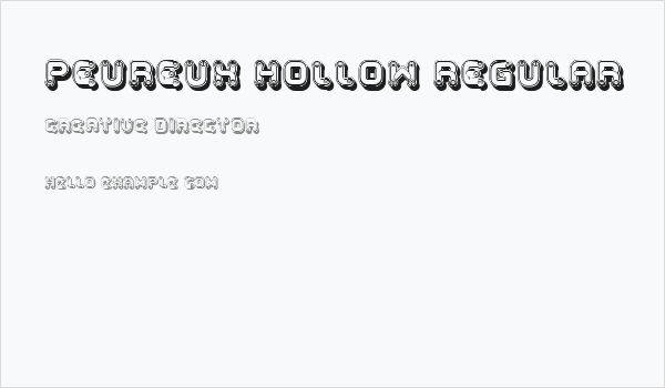 Peureux Hollow Regular Business Card